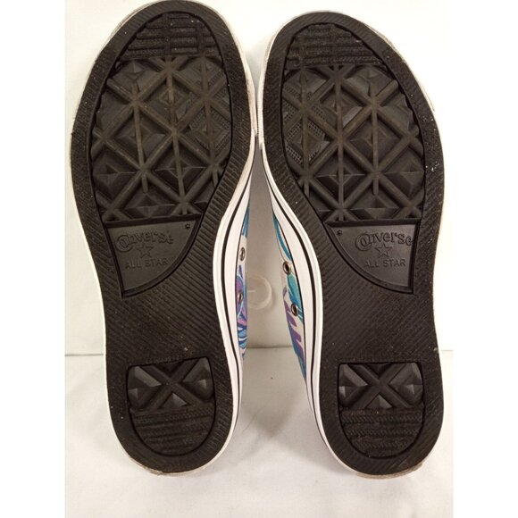 Converse Tropical Print Purple White Low Top Shoes Women's Size 9 - Picture 6 of 12